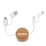 Bamboo Yo Yo Charging Cable  With USB
