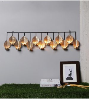 Gold Iron Mayur Hanging 13-Light Tea Light Holder