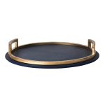 Royal Blue & Gold Circular Tray