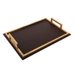 Brown & Gold Rectangular