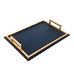 Royal Blue & Gold Rectangular Tray