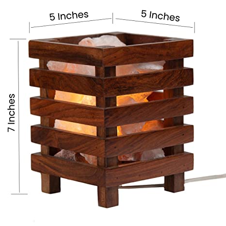 Mango Wood Himalayan Salt Lamp - Image 4