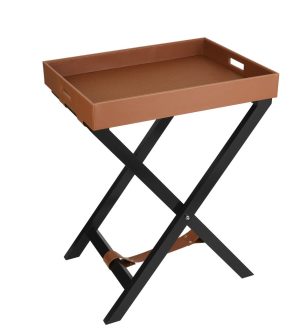 Tan Butler Tray Table