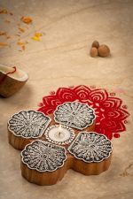 Handcrafted Sheesham Wood Block Lea Lights Holder - Palash