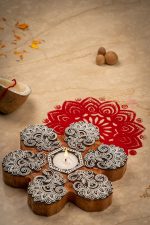 Handcrafted Sheesham Wood Block Lea Lights Holder - Pushpah
