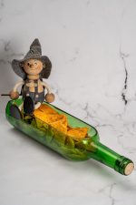 Stylish Serving platter from upcycled bottle - Green