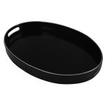 Black & Silver Oval Tray