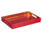 Maroon Diamond Pattern Tray