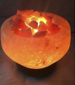 Himalayan Salt Lamp In Fire Bowl Shape For Healing, Harmony, And Purification