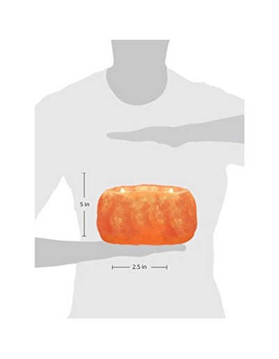 Himalayan Salt Tea Light Holder -2 Hole - Image 4