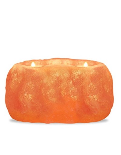 Himalayan Salt Tea Light Holder -2 Hole - Image 2