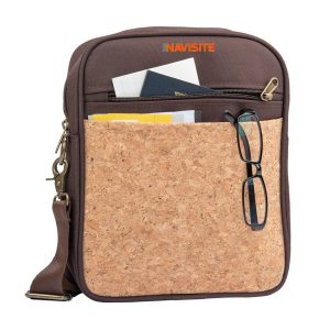 Eco-Friendly Cork Sling Messenger Bag with 2 tone finish
